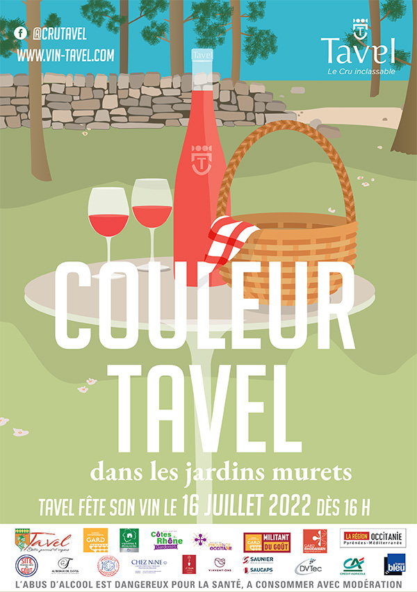 Affiche Couleur Tavel 2022 - Samedi 16 juillet 2022