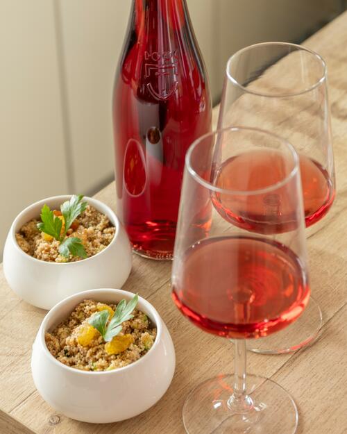Recette Vin rosé de Tavel : Taboulé aux petits légumes